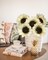 6PCS Large Artificial White Sunflowers – 26" Long Stem Faux Silk Flowers for Elegant Summer Home Decor & Seasonal Arrangements